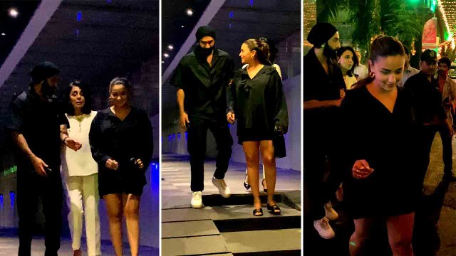 Ranbir Kapoor and his mom Neetu adorably help Pregnant Alia Bhatt get down the stairs | FilmiBeat