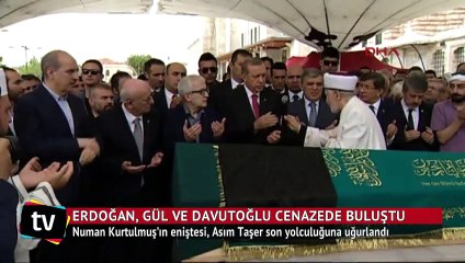 Erdoğan, Gül ve Davutoğlu cenazede buluştu