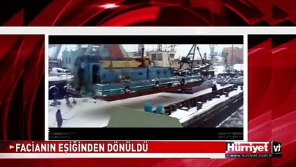 100 TONLUK VİNÇ İŞTE BÖYLE DEVRİLDİ