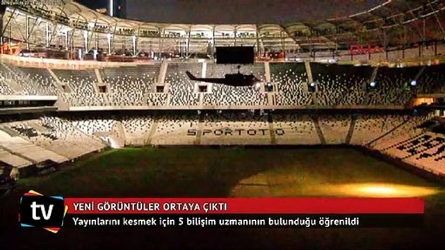 Vodafone Arena stadına inen helikopterle ilgili yeni görüntüler