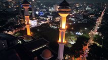 Pesona Kota Bandung Malam Hari, Kota Terindah di Jawa Barat dilihat dari Udara Dengan Drone