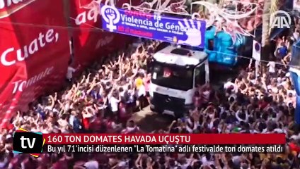 160 ton domates havada uçuştu