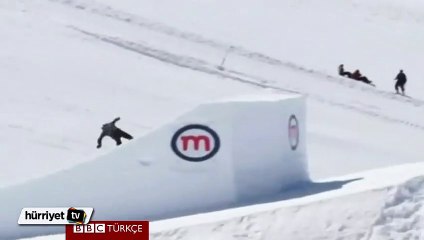 Snowboard'un 'imkansız' hareketini yaptı