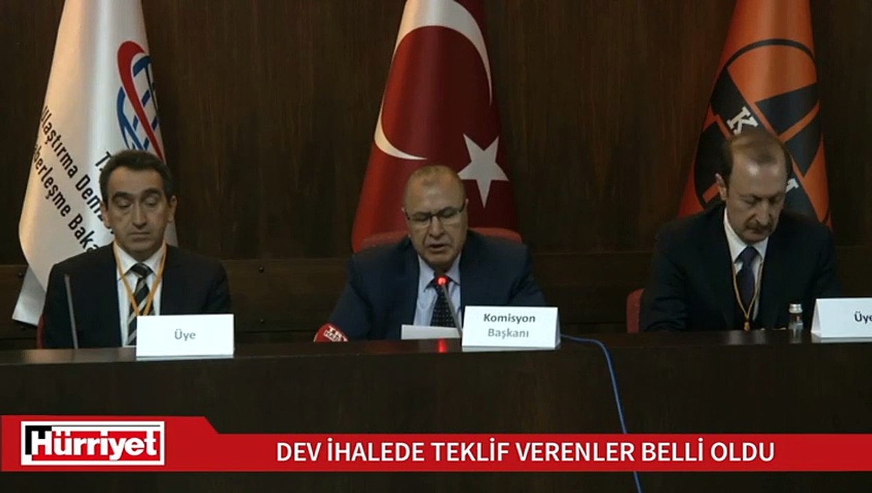 Dev ihalede teklif verenler belli oldu