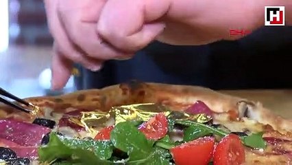 24 ayar altından pizzanın lezzeti...