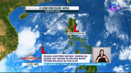PAGASA: Bagyong Maymay, humina na bilang LPA; mataas pa rin ang banta nitong malakas na pag-ulan | BT