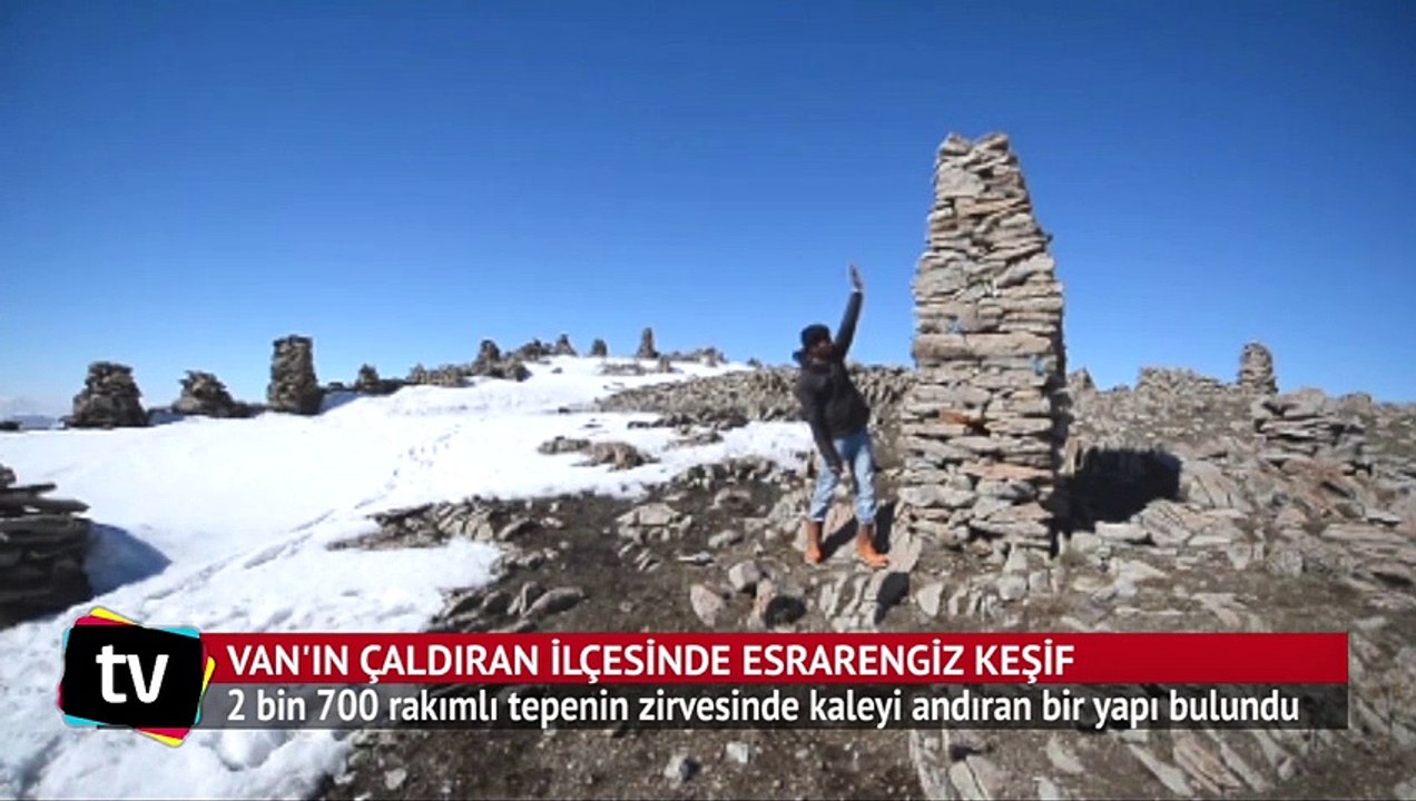 Van'ın 2 bin 700 rakımlı tepesinde kaleyi andıran yapı bulundu