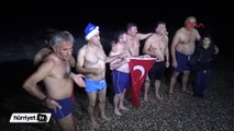 Yeni yılı denizde karşıladılar