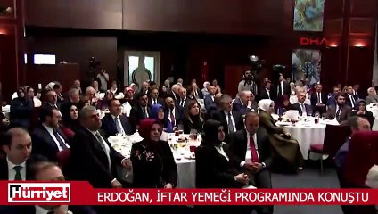 Cumhurbaşkanı Erdoğan iftar yemeği programında konuştu