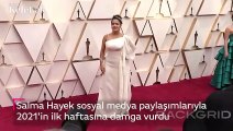 Salma Hayek sosyal medya paylaşımlarıyla 2021'in ilk haftasına damga vurdu