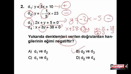 MATEMATİK SORULARININ ÇÖZÜMLERİ