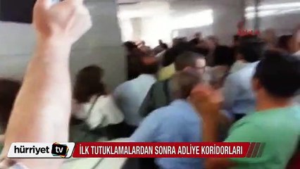 Tutuklanan polislerden sonra ilk kez adliye koridorları