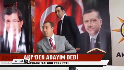 Engelli aday AKP deyince, İl Başkanı salonu terk etti