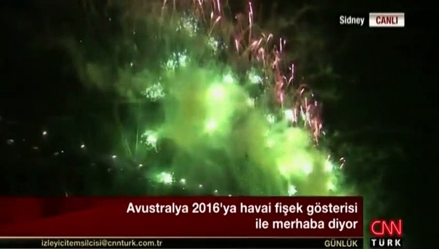 Avustralya havai fişek gösterisi ile yeni yıla merhaba dedi