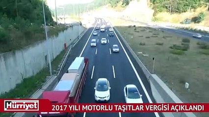 2017 yılı Motorlu Taşıtlar Vergisi açıklandı