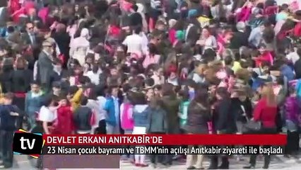 Devlet erkanı Anıtkabir'de