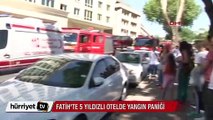 Fatih'te 5 yıldızlı otelde yangın paniği