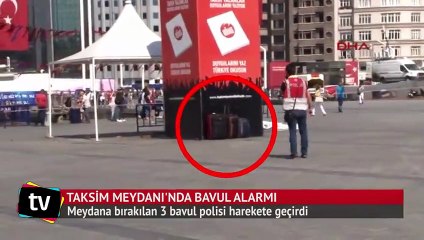 Taksim Meydanı'nda sahipsiz 3 bavul polisi alarma geçirdi