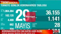 Sağlık Bakanı Fahrettin Koca corona virüsü 29 Mayıs tablosu açıklandı