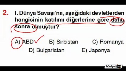 TARİH SORULARININ ÇÖZÜMLERİ