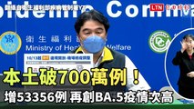 本土破700萬例！今增53356例再創BA.5疫情次高、死亡 29(翻攝自衛生福利部疾病管制署YT)