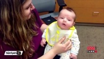 İşitme engelli bebek annesinin sesini ilk kez duyunca