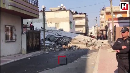 Mersin'de 5 katlı bina çöktü
