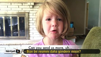 Minik kız çocuğu gözyaşlarına boğuldu