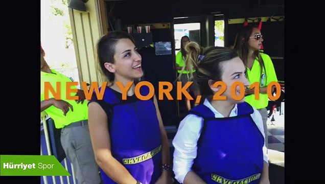 Sabri Sarıoğlu'nun eşi 5500 metreden böyle atladı