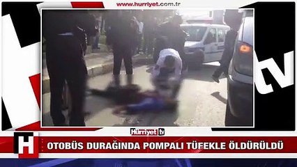 CİNAYETTEN HEMEN SONRA ÇEKİLDİ! OTOBÜS DURAĞINDA KORKUNÇ OLAY!