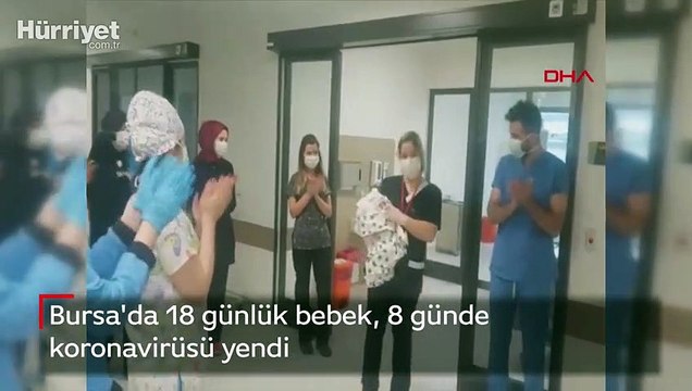 18 günlük bebek, 8 günde koronavirüsü yendi 