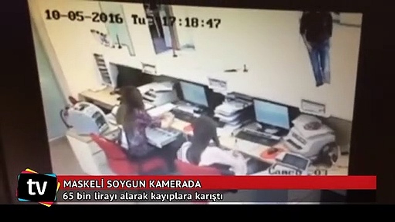 Maskeli soygun kamerada