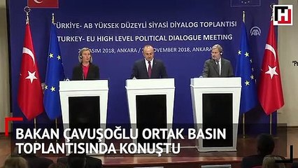 Bakan Çavuşoğlu ortak basın toplantısında konuştu