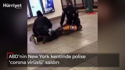 ABD'nin New York kentinde ‘corona virüslü’ saldırı anı kamerada