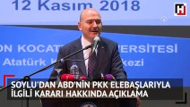 İçişleri Bakanı Soylu'dan ABD'nin PKK elebaşlarıyla ilgili kararı hakkında açıklama