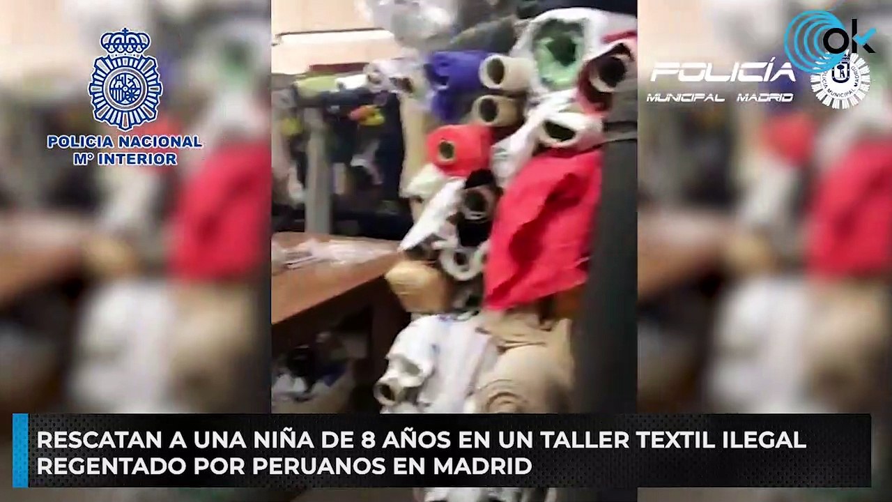 Rescatan a una niña de 8 años en un taller textil ilegal regentado por peruanos en Madrid