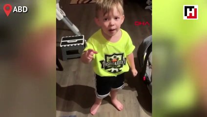 Öpücük vermediği annesini babasına şikayet etti