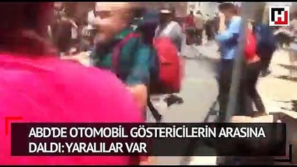 ABD’de otomobil göstericilerin arasına daldı: Yaralılar var