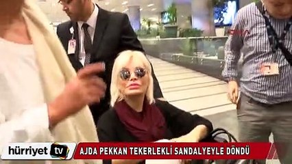 Ajda pekkan tekerlekli sandalyeyle döndü