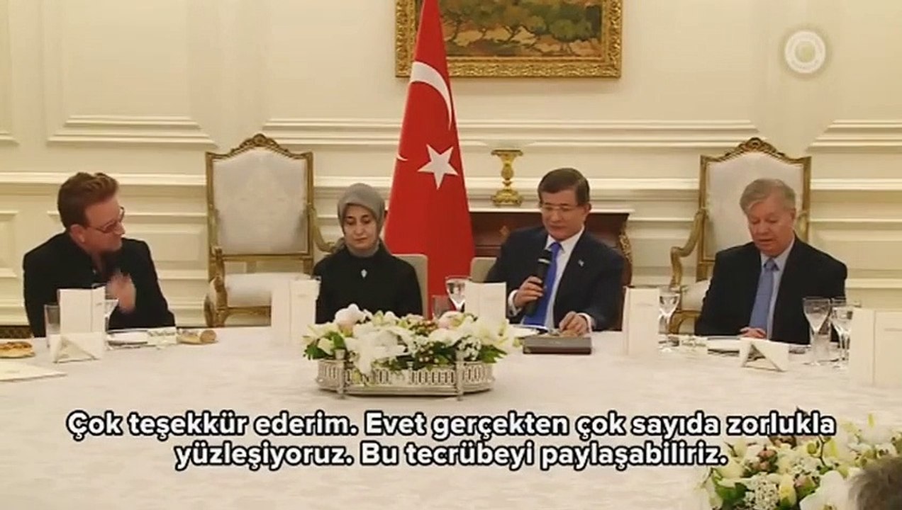 Davutoğlu, Bono ve ABD Kongre üyelerini kabul etti