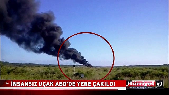 İNSANSIZ UÇAK BÖYLE YERE ÇAKILDI