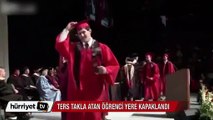 Mezuniyet töreninde öğrencinin yaptığı herkesi şaşırttı