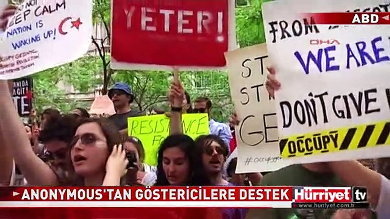 TAKSİM GEZİ PARKI'NA ANONYMOUS'TAN DESTEK! TAKS...