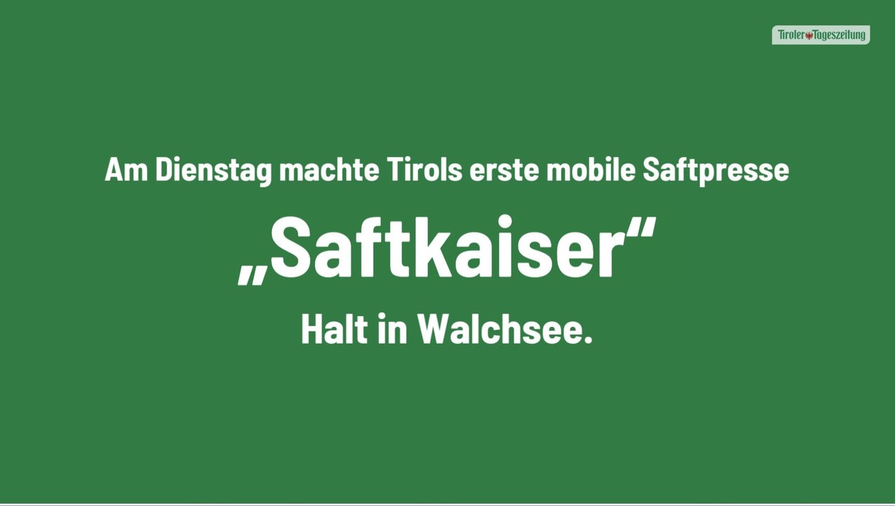 Saftkaiser - die mobile Obstpresse
