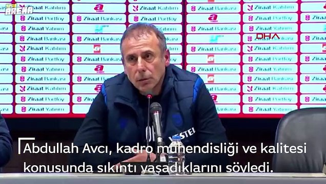 Türkiye Kupası'ndan elenen Trabzonspor'da Abdullah Avcı'dan kadro eleştirisi!