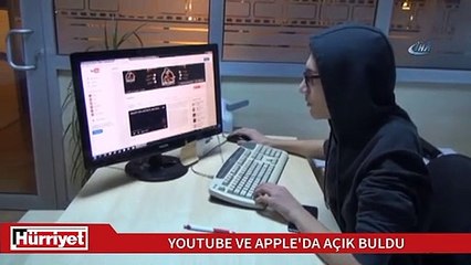 Önce Apple'da şimdi de Youtube'da açık buldu