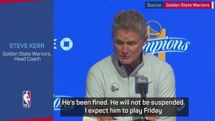 Steve Kerr saddened by Draymond Green practice court bust-up