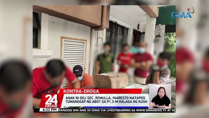 Anak ni DOJ Sec. Remulla, inaresto matapos tumanggap ng abot ng P1.3M halaga ng kush | 24 Oras