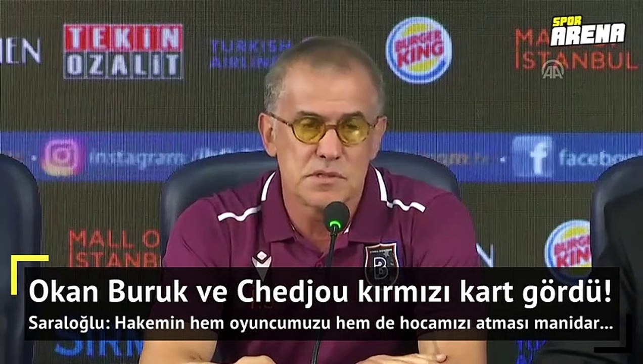 Okan Buruk ve Chedjou kırmızı kart gördü