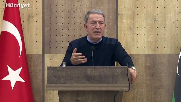 Milli Savunma Bakanı Hulusi Akar, Libya'da konuştu